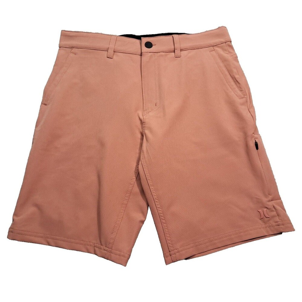 New Hurley Trek Hybrid Shorts Men 30 Zippered Pockets Stretch Water Repellent